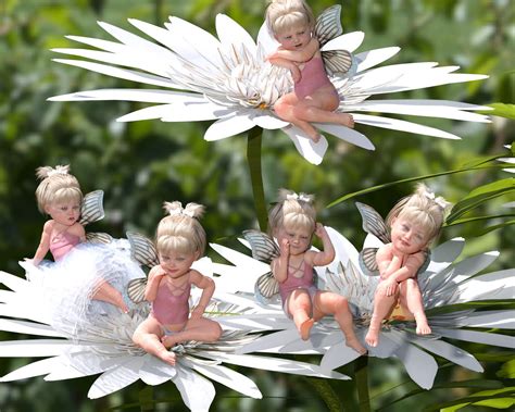 Fairy Babies By Juju99 Dazstudio Faeries In 2020 Baby Fairy Faeries
