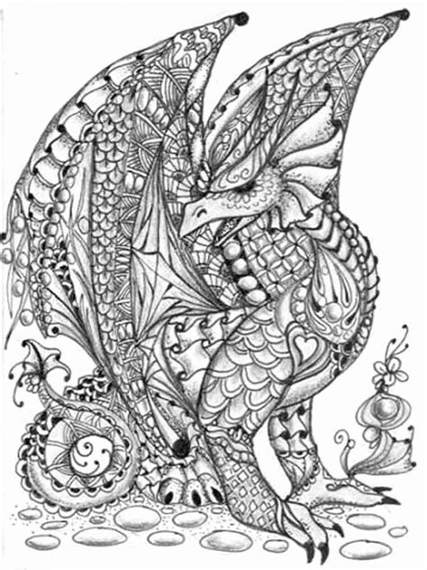 1013x788 detailed coloring pages for adults detailed dragon. 21 Detailed Coloring Books | Zentangle, Adult coloring ...