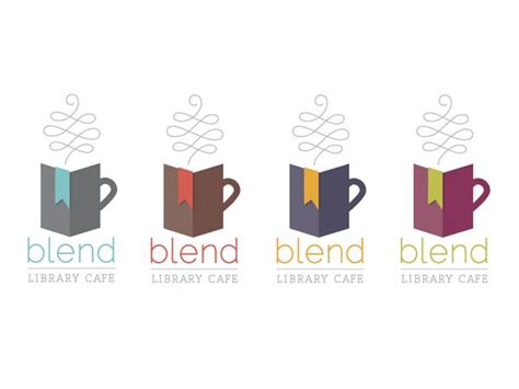Blend Library Cafe Branding And Display Student Work On Behance