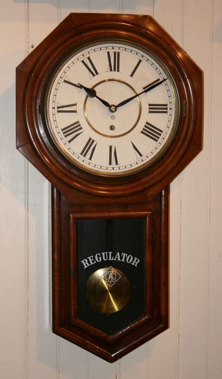 Circa 1900 Ansonia Drop Dial Wall Clock Glenbryde Quality Clock Sales
