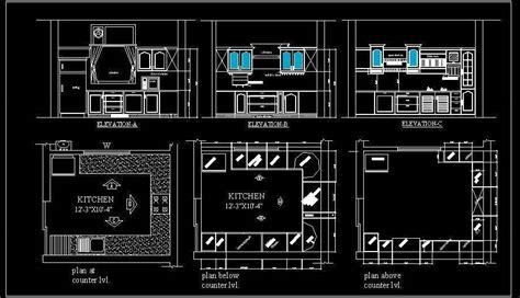 Autocad Kitchen Drawings At Explore Collection Of