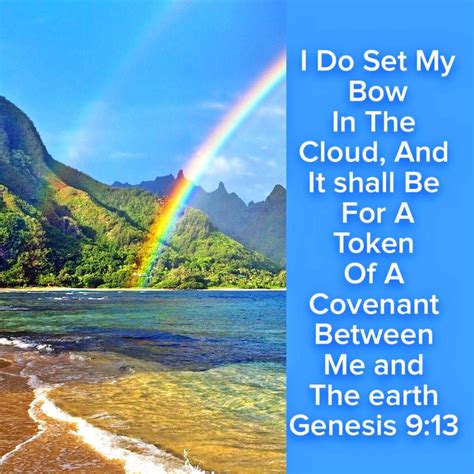 Genesis 913 Kjv Rainbow Quote Bible Verses Scriptures Saved By