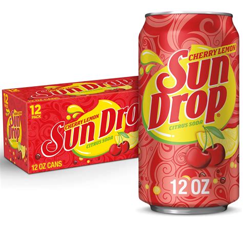 Sun Drop Cherry Lemon Citrus Soda Pop 12 Fl Oz 12 Pack Cans Walmart Inventory Checker