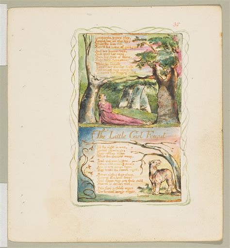 William Blake Songs Of Experience The Little Girl Lost Second Plate