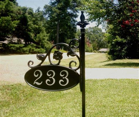 Park Ave Yard Sign 58 post | Etsy | Garden signs, Address signs for