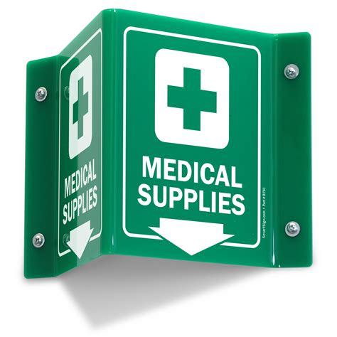 Medical Supplies Projecting Sign , SKU: S2-1703 - MySafetySign.com