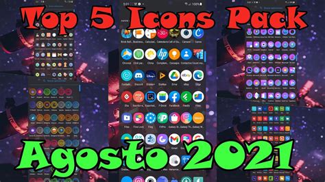 Top 5 Icons Pack Agosto 2021 Youtube