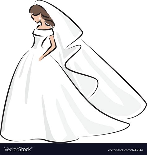Wedding Picture Wedding Dress Outline Template