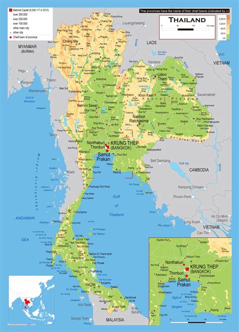 Thailand Map With Cities