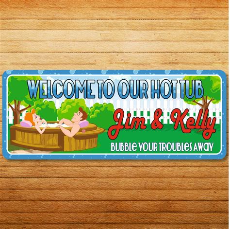 Hot Tub Custom Personalized Sign Welcome Sign Spa Decor