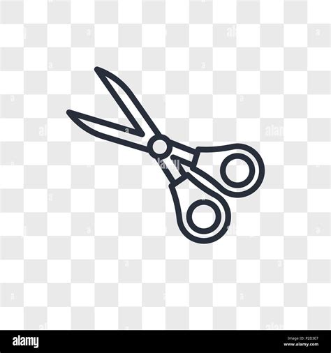 Scissors Vector Icon Isolated On Transparent Background Scissors Logo