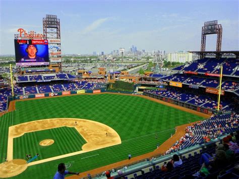 Citizens Bank Park With Philly Skyline In Background Loves Photo