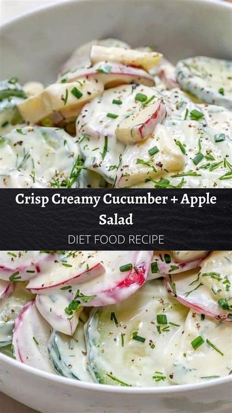 Easy Keto Crisp Creamy Cucumber Apple Salad Keto Recipes Low Carb Recipes Cucumber Recipes