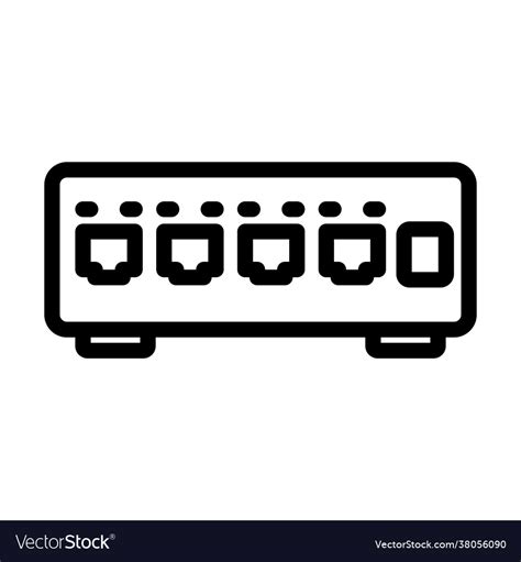 Ethernet Switch Icon Royalty Free Vector Image
