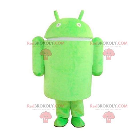 Android Mascot Green Robot Costume Mobile Phone Sizes L 175 180cm