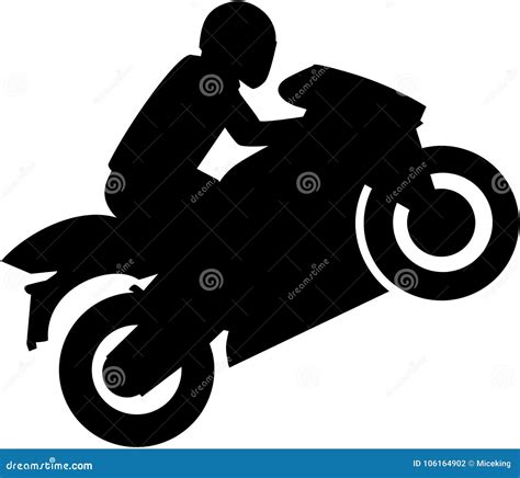 Motorcyclist Motorbike Stunt Stock Vector Illustration Of Motorbike