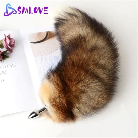 Anal Plug Real Fox Tail Separable Cosplay Butt Plug Anal Sex Tail Adult