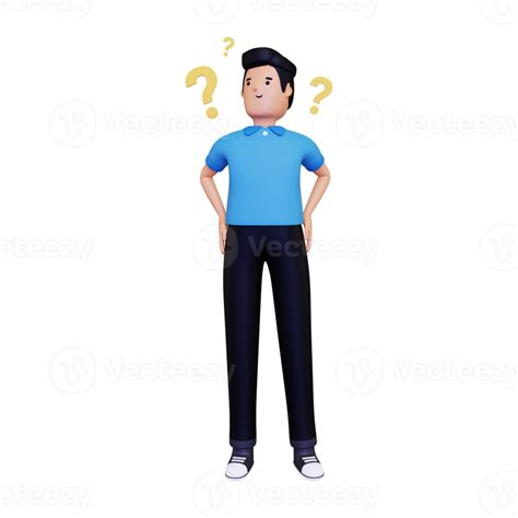 3d Man Doing Creative Thinking 10871838 Png