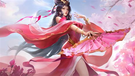 3840x2160 Anime Girl In Chinese Pink Dress Dancing 4k Hd 4k Wallpapers