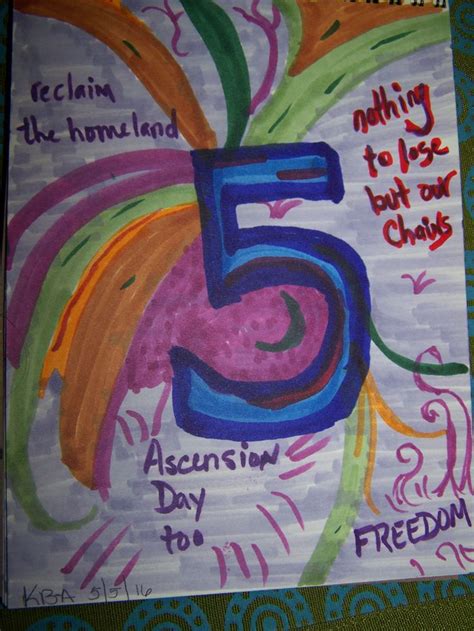 A Poster With The Number Five Painted On It