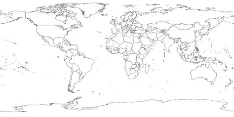 Mapa Do Mundo Para Colorir