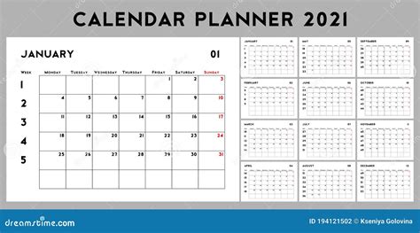 Printable 2021 Calendar With Week Numbers Starting Monday 1 Online