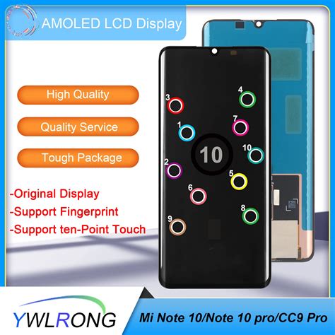 New Amoled For Xiaomi Redmi Note 10 Pro M2101 Lcd With Touch Screen