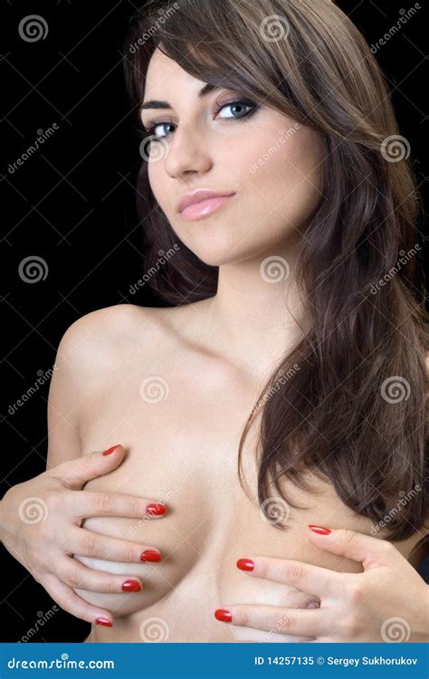 Naked Playful Woman Stock Image Image Of Isolated Looking