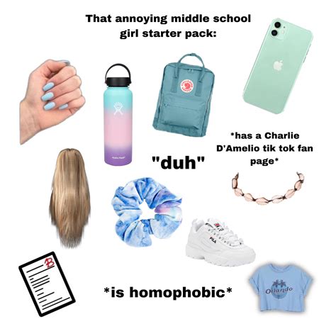 That Annoying Middle School Girl Starter Pack Rstarterpacks
