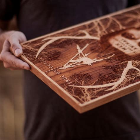 intricate laser engraved wooden posters by spacewolf ltd