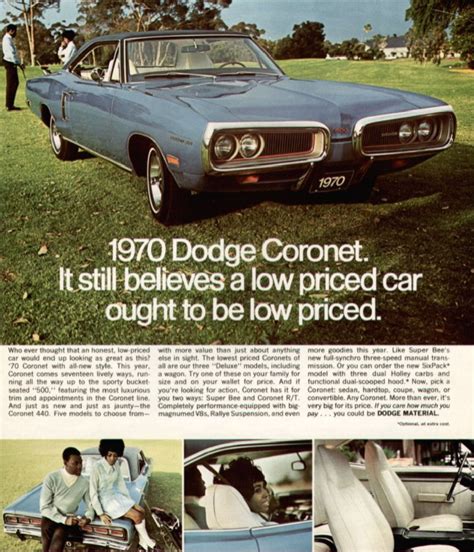 1970 Dodge Full Line Brochure Muscle Car Ads Dodge Muscle Cars