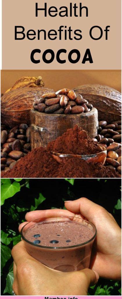 Health Benefits Of Cocoa Cocoa Health Benefit Fitness Food Health Healthy Health Benefits