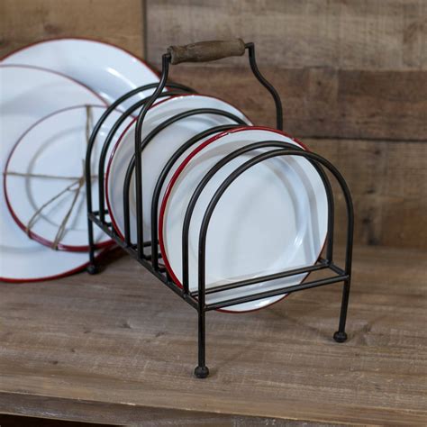 Plate Holder Metal With Handle Farmhouse Style By Lamoneeboutique On