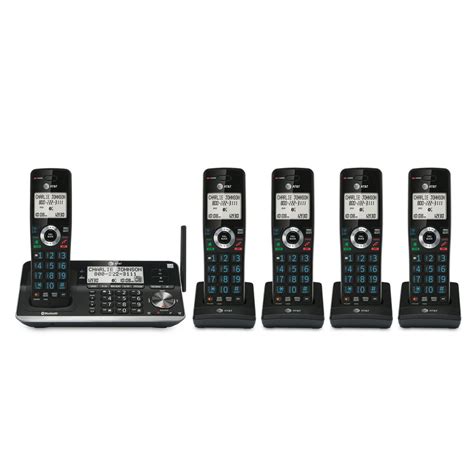 Atandt 5 Handset Cordless Phone With Unsurpassed Range Bluetooth Connect