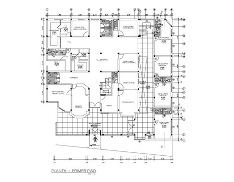 Plan Of The Clinic With Detail Dimension In Dwg File Cadbull