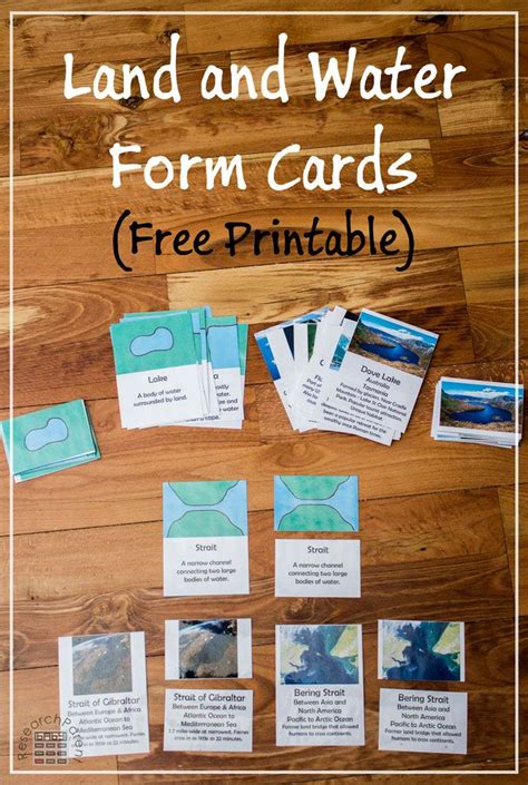 Land And Water Form Cards By Researchparent Montessori Geography