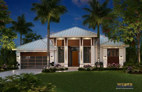 Beach House Plan: Contemporary Caribbean Beach Home Floor Plan