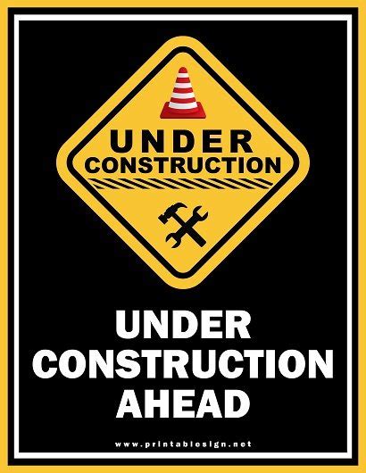 Construction Ahead Sign Pdf Free Download