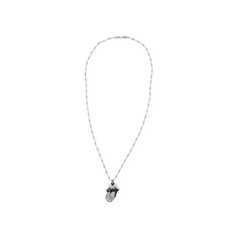 Chrome Hearts Rolling Stones Necklace Silver By Chrome Hearts