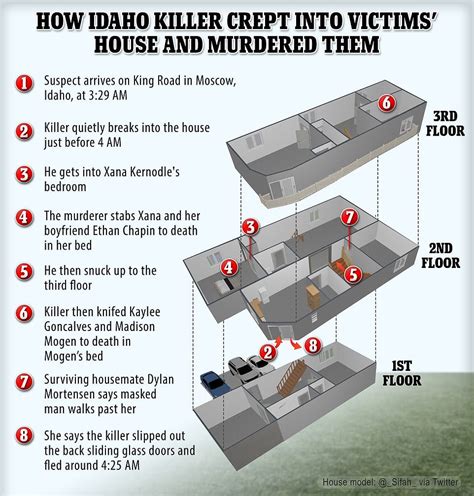 Graphic Shows How The Idaho Killer Crept Through The Victims House