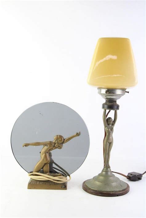 Nude Lady Art Deco Table Lamps Set Of 2 Lamps Table Desk Lighting