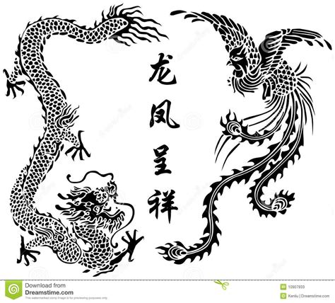 Dragon And Phoenix Dragon Tattoo Art Illustration Dragon Design