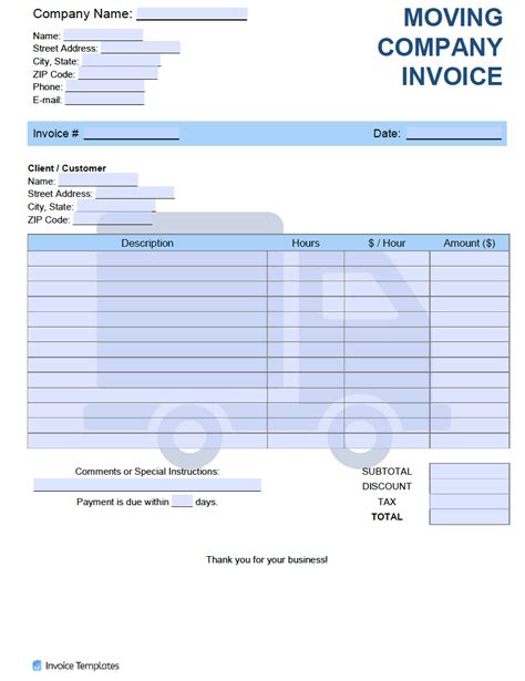 Moving Invoice