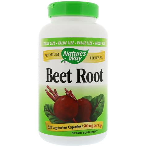 Natures Way Beet Root 500 Mg 320 Vegetarian Capsules
