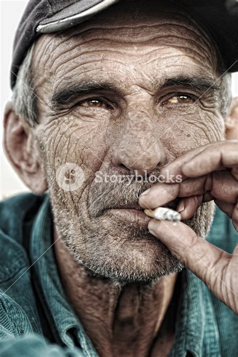 Old Man Smoking Royalty Free Stock Image Storyblocks