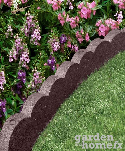 Recycled Rubber Flexi Scallop Lawn Edging 12m Garden And Home Fx