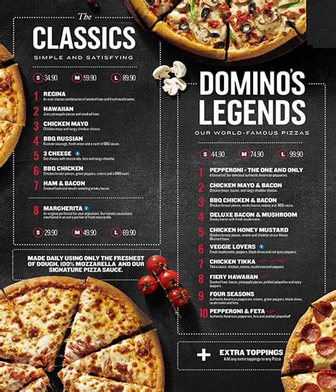 Menu At Dominos Pizzeria Newcastle 13 Steel St