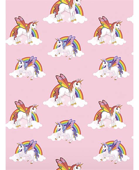 Rainbow Unicorns Wallpaper Pink 6303 Bedroom