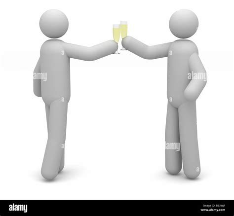 Two People Celebrating With A Champagne Toast Stock Photo Alamy