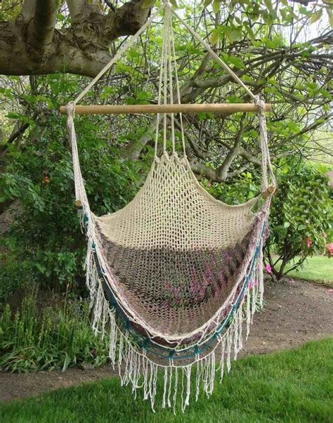 There's something extra cozy (not to mention totally cool and chic) about indoor hammocks and hanging chairs—it's like you can just curl up and float on cloud. Vintage Macrame Hammock Swing Chair 1970s 70s Outdoor ...